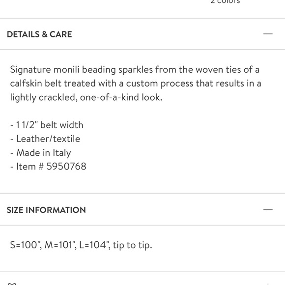 NWT Brunello Cucinelli tie leather belt in black🖤 - Picture 6 of 8